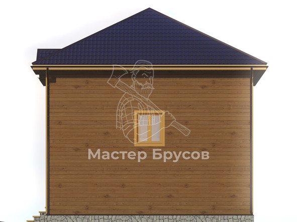 Дом из бруса в «тёплый угол» «Астрахань» фасад 4