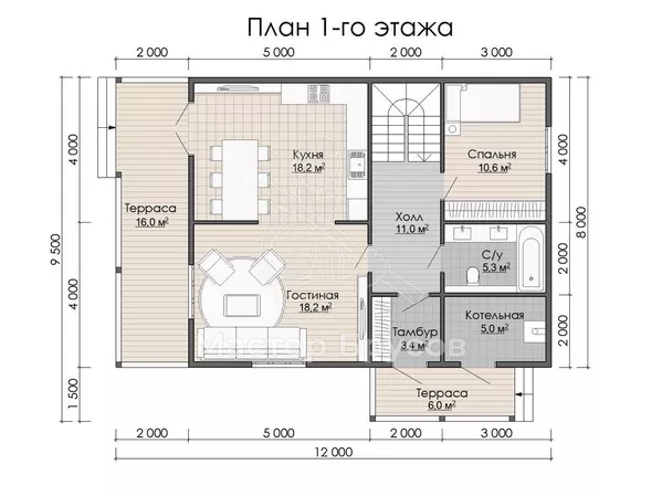 1 этаж