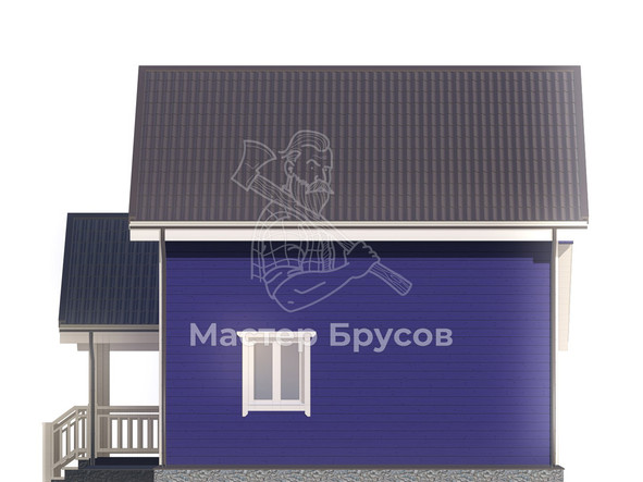 Дом из бруса в «тёплый угол» «Химки» фасад 4