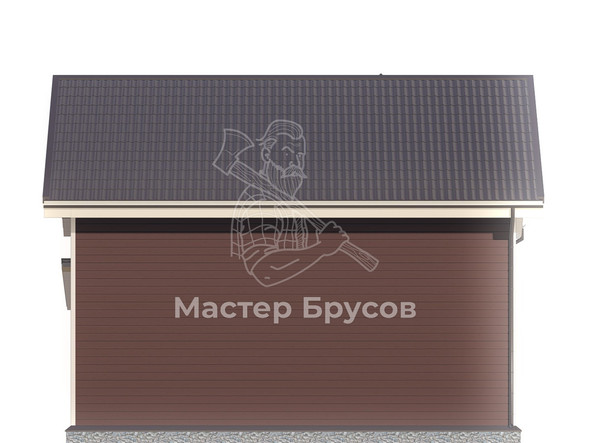Дом из бруса в «тёплый угол» «Истра» фасад 3
