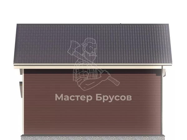 Дом из бруса в «тёплый угол» «Минск» фасад 3