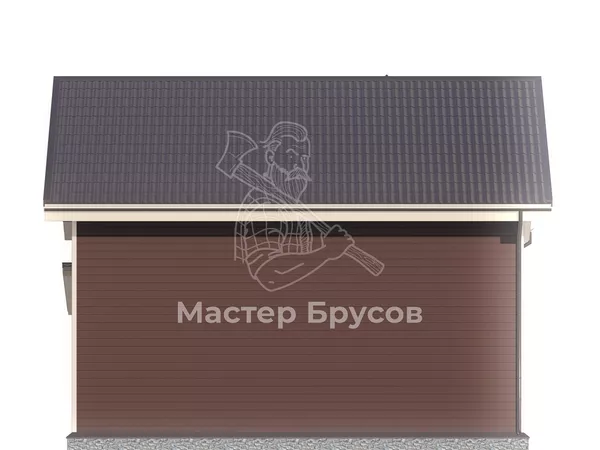 Дом из бруса в «тёплый угол» «» фасад 3