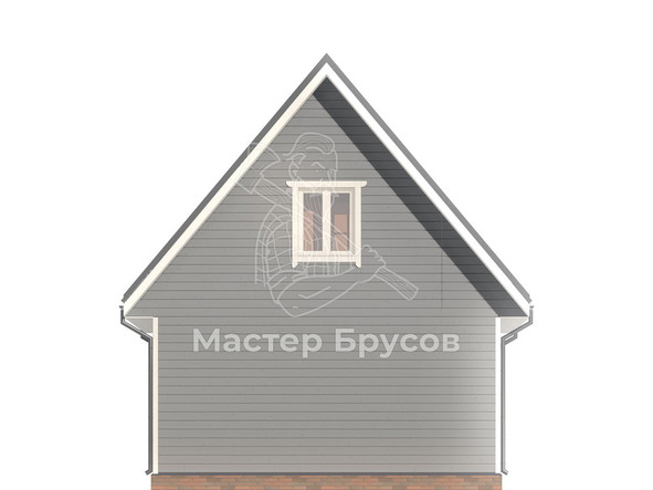 Дом из бруса в «тёплый угол» «Домодедово» фасад 3