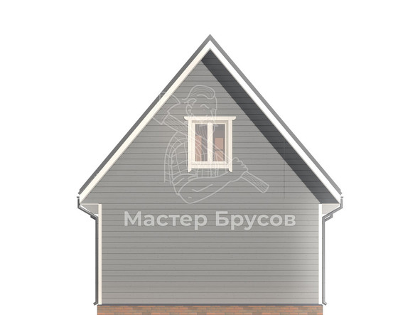 Дом из бруса в «тёплый угол» «Домодедово» фасад 3