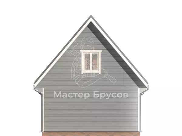 Дом из бруса в «тёплый угол» «» фасад 3