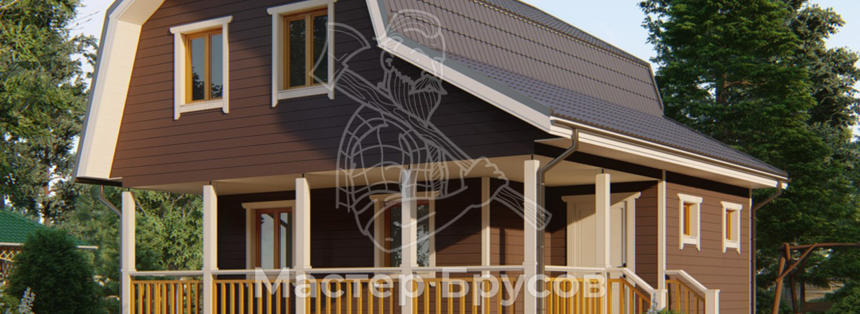 Особенности брусового дома с ломаной формой крыши