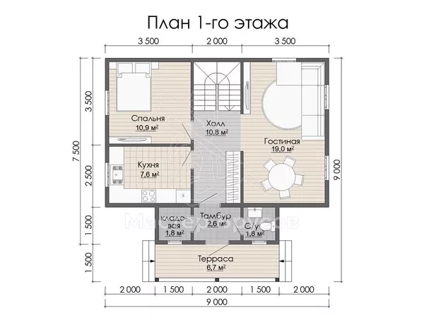 1 этаж