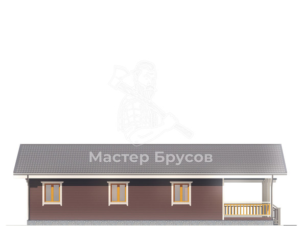 Дом из бруса в «тёплый угол» «Калязин » фасад 2