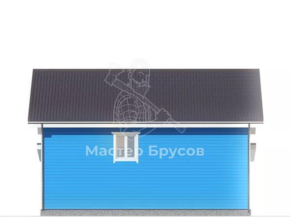 Дом из бруса в «тёплый угол» «Саратов» фасад 3