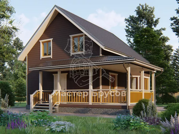 Дом из бруса в «тёплый угол» «Астрахань»