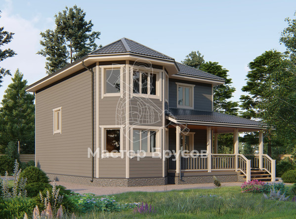 Дом из бруса в «тёплый угол» «Талдом»