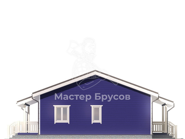 Дом из бруса в «тёплый угол» «Ясногорск» фасад 2