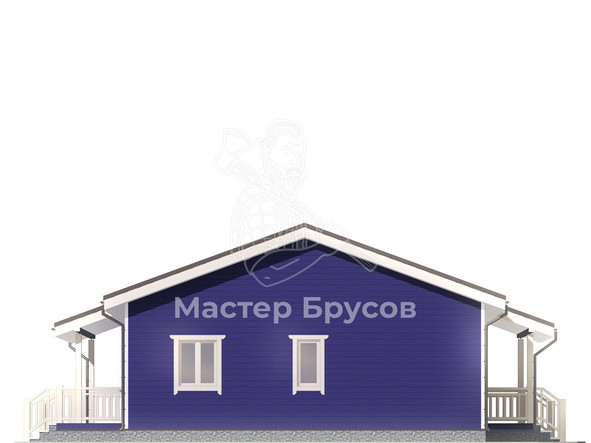 Дом из бруса в «тёплый угол» «Ясногорск» фасад 2