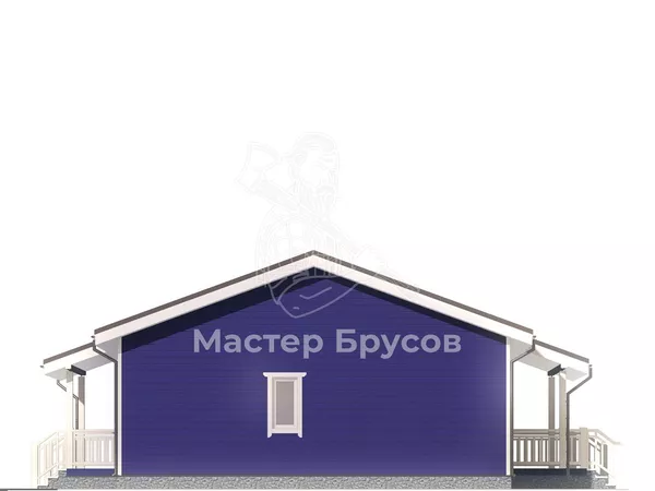 Дом из бруса в «тёплый угол» «» фасад 4