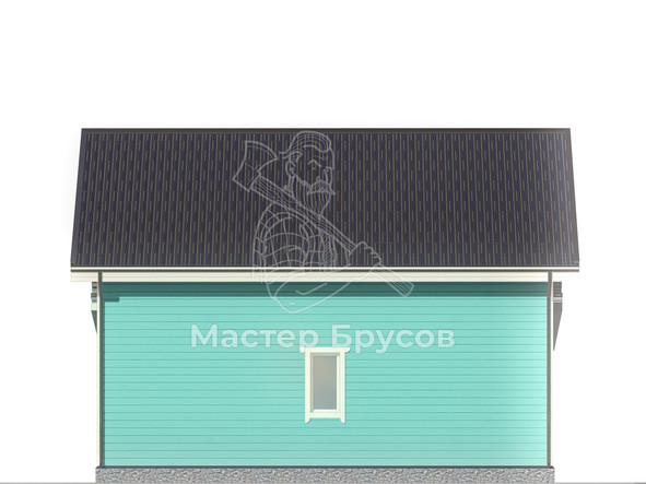 Дом из бруса в «тёплый угол» «Электросталь» фасад 2