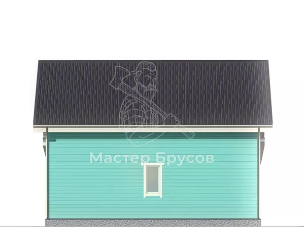 Дом из бруса в «тёплый угол» «Чехов» фасад 2