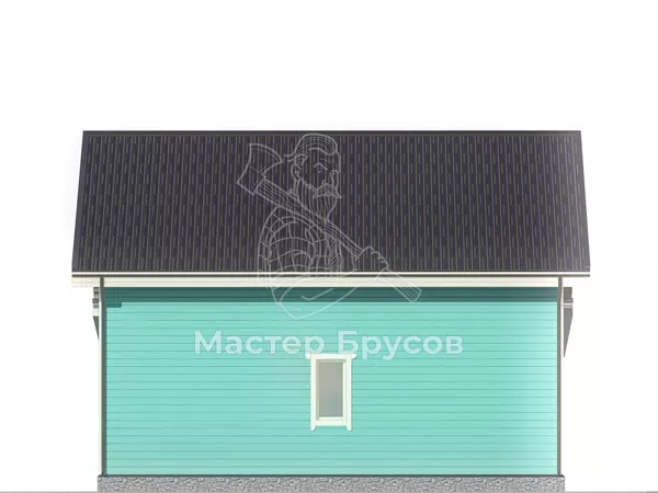 Дом из бруса в «тёплый угол» «» фасад 2