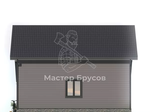 Дом из бруса в «тёплый угол» «Алтай» фасад 4