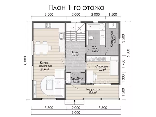 1 этаж