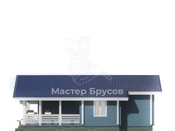 Дом из бруса в «чашу» «» фасад 4