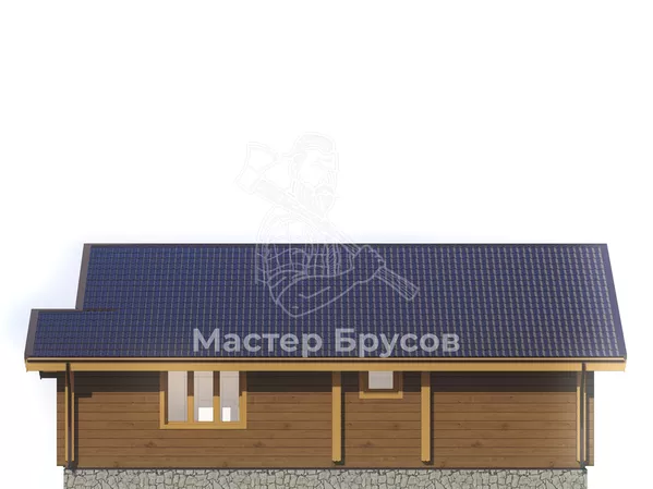 Дом из бруса в «чашу» «» фасад 4