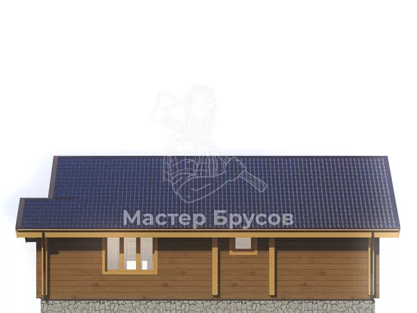 Дом из бруса в «чашу» «» фасад 4