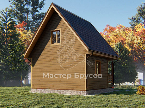 Дом из бруса в «тёплый угол» «Кострома»