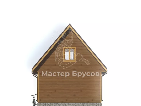 Дом из бруса в «тёплый угол» «Кострома» фасад 3
