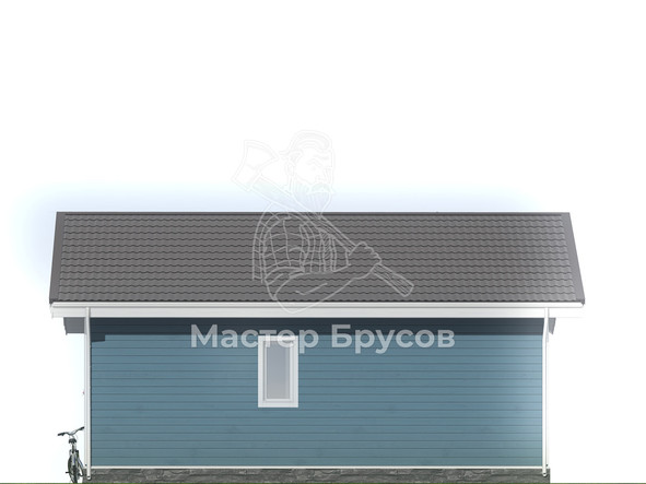 Дом из бруса в «тёплый угол» «Крым» фасад 3