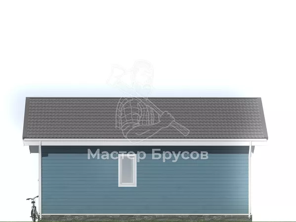Дом из бруса в «тёплый угол» «Архангельск» фасад 3