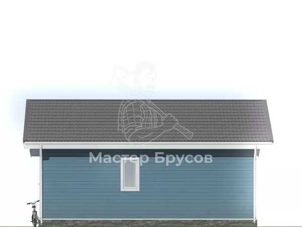 Дом из бруса в «тёплый угол» «» фасад 3