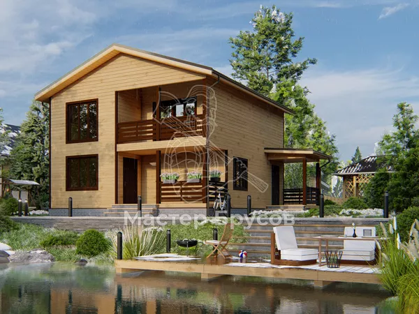 Дом из бруса в «тёплый угол» «»