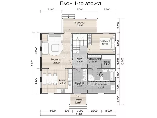 1 этаж