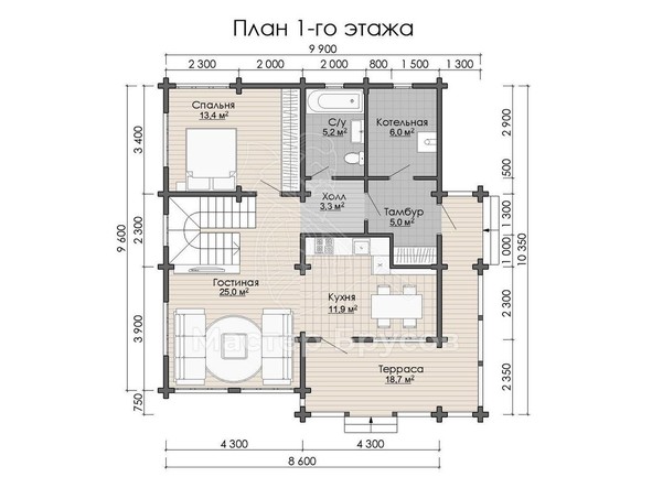 1 этаж
