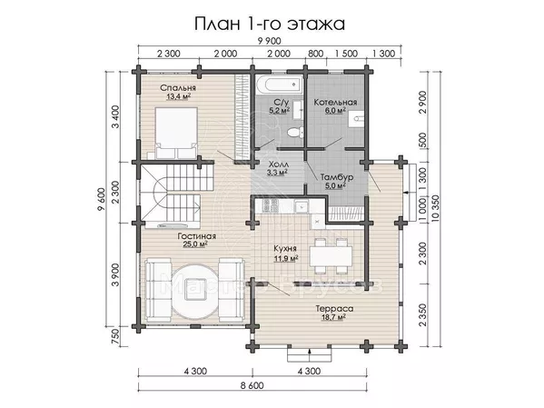 1 этаж