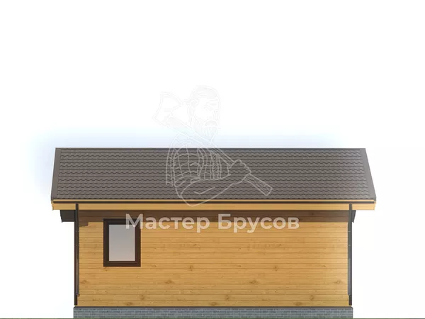 Дом из бруса в «тёплый угол» «» фасад 3