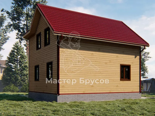 Дом из бруса в «тёплый угол» «»