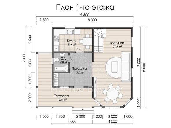 1 этаж