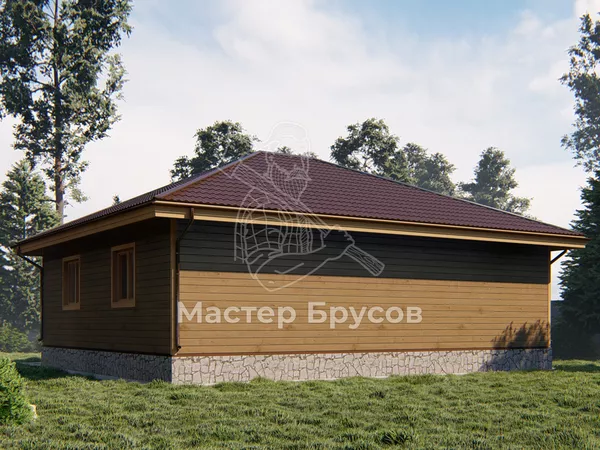 Дом из бруса в «тёплый угол» «»