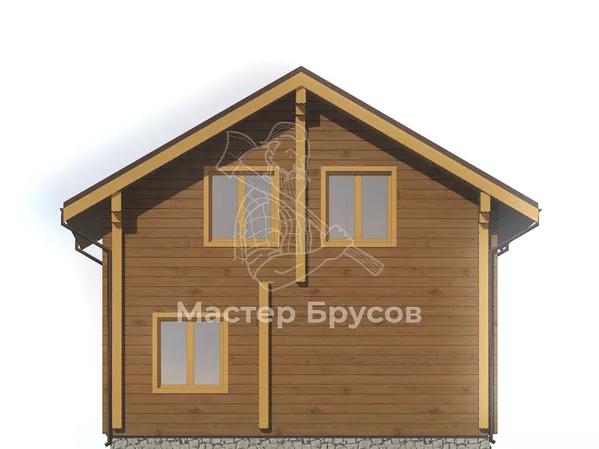 Дом из бруса в «чашу» «Волжский» фасад 3