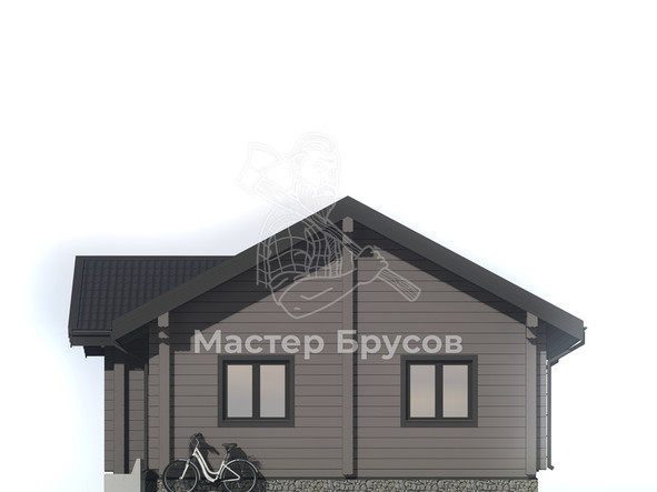 Дом из бруса в «чашу» «Тюмень» фасад 3