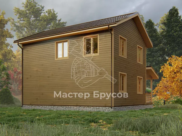 Дом из бруса в «тёплый угол» «»