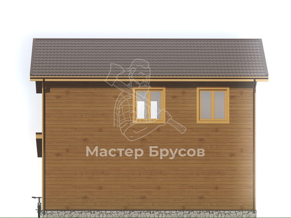 Дом из бруса в «тёплый угол» «Ульяновск» фасад 3