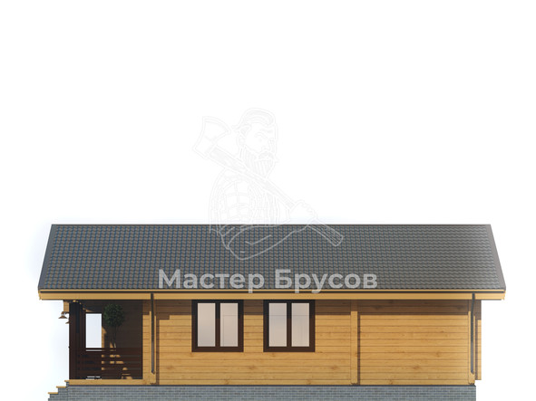 Дом из бруса в «чашу» «Владимир» фасад 4