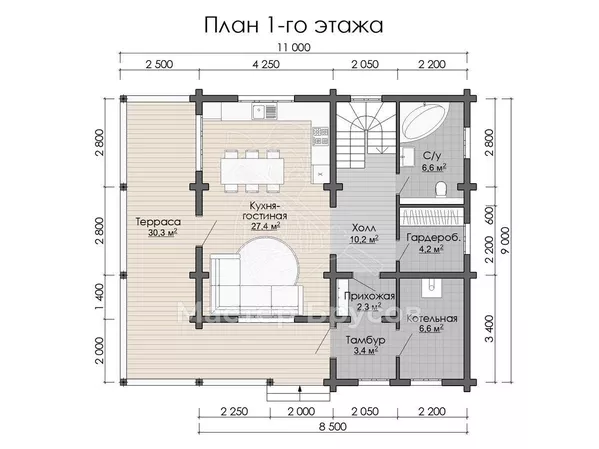1 этаж