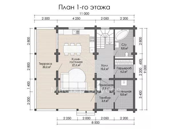 1 этаж