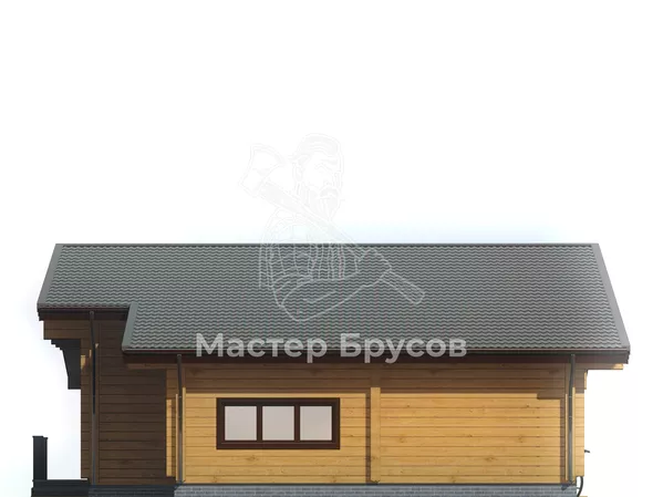 Дом из бруса в «чашу» «Гатчина» фасад 1