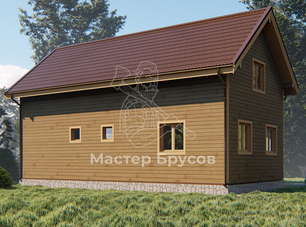 Дом из бруса в «тёплый угол» «Ярославль»