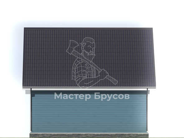 Дом из бруса в «тёплый угол» «Зеленогорск» фасад 3