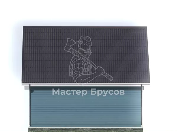 Дом из бруса в «тёплый угол» «Зеленогорск» фасад 3